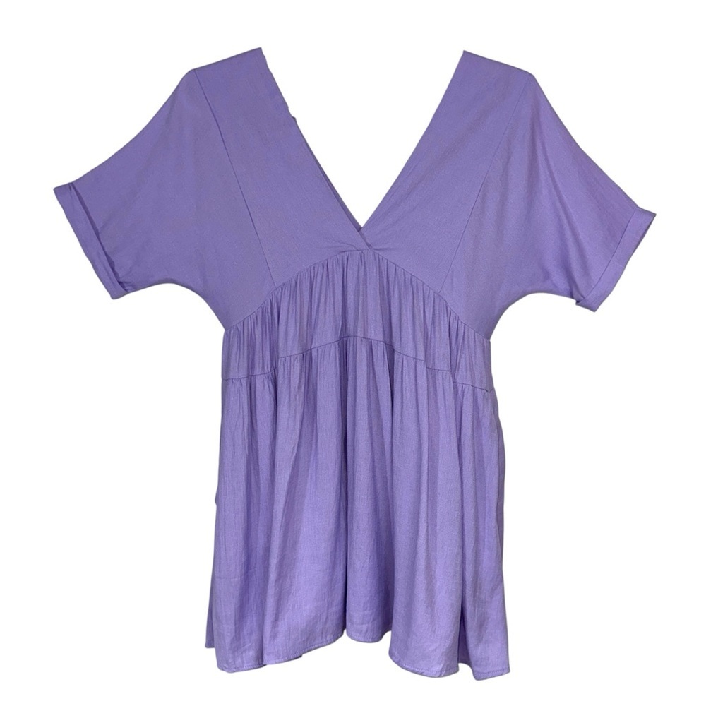 Talulah Lavender Babydoll Mini Dress - Picture 2 of 6